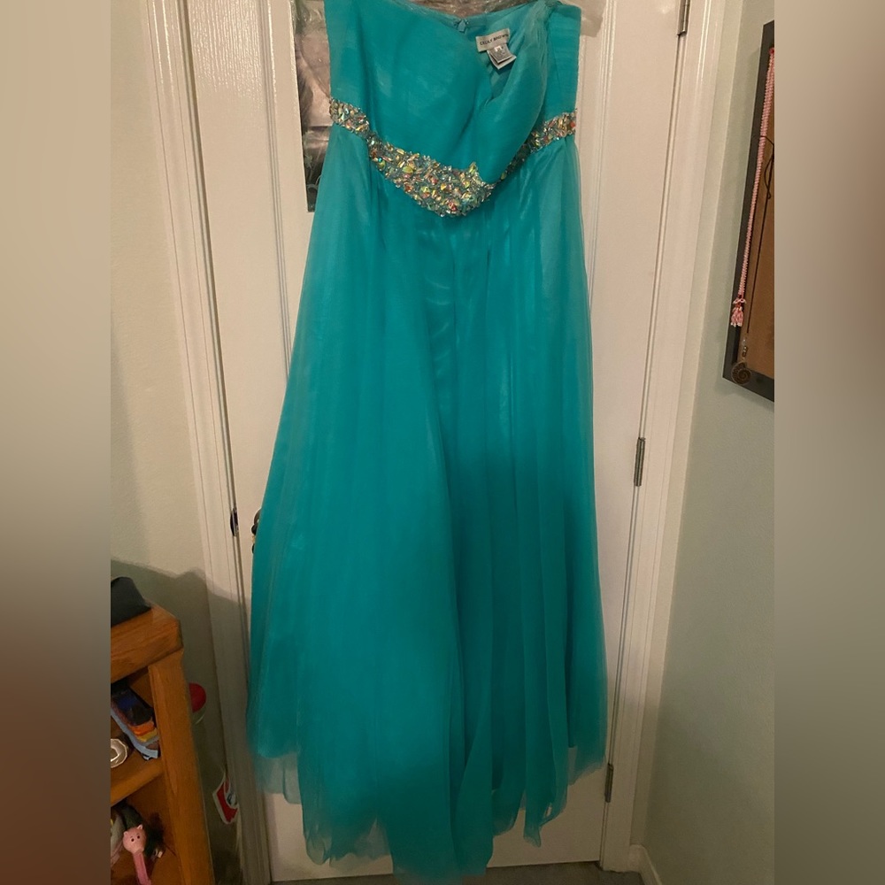 Blue Ballgown Prom Dress